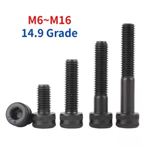 KAPPENSCHRAUBEN INNENSECHSKANTSCHRAUBEN HOHE ZUGFESTIGKEIT 14,9 SCHWARZ M6-M16 - Bild 1 von 6