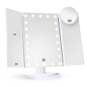 HBN Makeup Mirror with Lights, 1X 2X 3X Magnification with 10x Magnifying Mirror - Picture 1 of 7