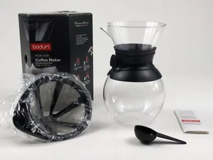 Bodum Pour Over Glass Coffee Maker 8 Cup Model 11571 Permanent Filter Portugal - Picture 1 of 12