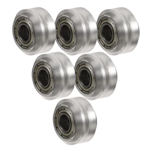 6 Pcs Behobene Riemenscheibenzubehör Mit Nylonlager Lagerräder Rollen - Afbeelding 1 van 12