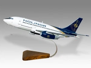 Boeing 737-200 Nolinor Desk Wood Airplane New Model Large Scale 1/72 - Picture 1 of 13