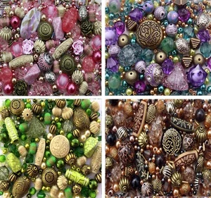 Mixed Lot Jewellery Making Beads 80g multi colour - Picture 1 of 9