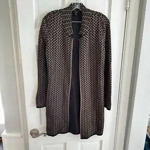 Ann Taylor schwarz braun geometrisch vorne offen Cardigan Pullover Größe XS Petite - Bild 1 von 6