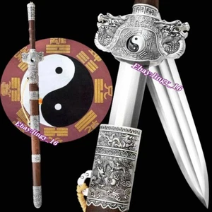 Home Decor Lucky Chinese KungFu Dao Sword Sharp TaiChi/Eight Diagrams Saber Jian - Picture 1 of 10