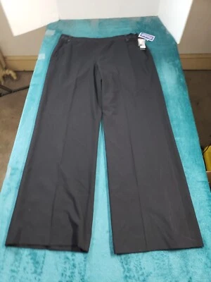 Larry Levine Pants Sz 16 Womens Black Dress Stretch Ladies Straight Side Zip NWT - Image 1 of 4