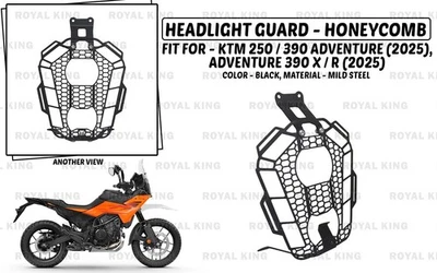 Protector de faros negro apto para "para KTM Adventure 250/390, Adventure 390 X/R (2025)" Foto 1 de 4