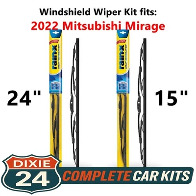 Rain-X Weatherbeater Wiper Kit fits: 2022 Mitsubishi Mirage (24" & 15") — 第 1/4 张图片