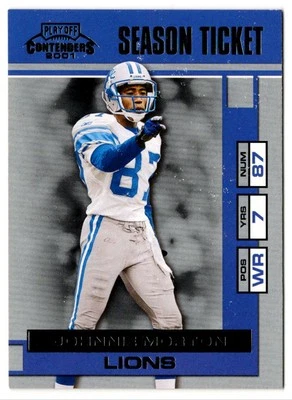 2001 Playoff Contenders Johnnie Morton Detroit Lions #30 - Image 1 of 2
