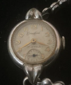 Vintage Crawford 17 Jewel Ladies Watch - Works - 1/20 12K Gold Filled Band READ - Picture 1 of 8