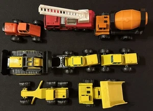 TONKA Small Equipment & Fire Truck, Set of 8 pcs - Picture 1 of 5