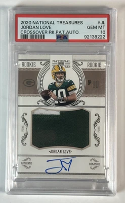 National Treasures Crossover Rookie Patch 2020 automático Jordan Love/99 PSA 10  Foto 1 de 2