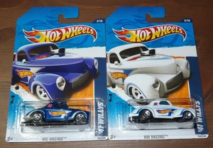 2X - 2011 Hot Wheels HW Racing - '41 Willys - Blue & White - Picture 1 of 7