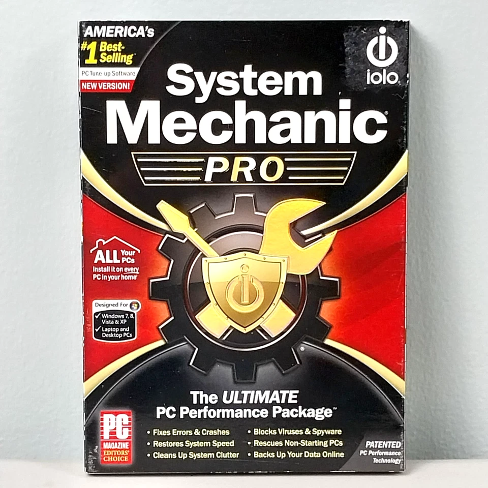 iolo System Mechanic Pro PC Tune Up Software Windows 7, 8, Vista, XP - Image 1 of 4