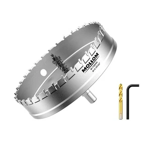 Tungsten Carbide Hole Cutter 6'' with 2 Pilot Drill Bits for Durable Performance - Picture 1 of 12