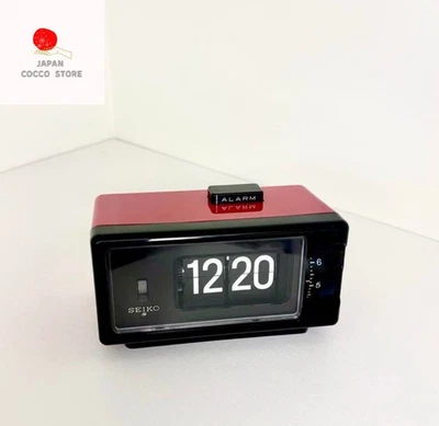 Seiko DP690T Flip Clock Alarm Red Body Vintage 1970s From Japan - Image 1 of 4