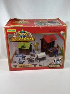 Vintage Wyatt Earp O.K. Corral Wooden Play Set with Box- INCOMPLETE Read - Picture 1 of 18