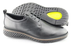 Men's ECCO 'ST.1 Hybrid' Black Leather Plain Toe Sneakers Size US 11 EUR 45 - Picture 1 of 6