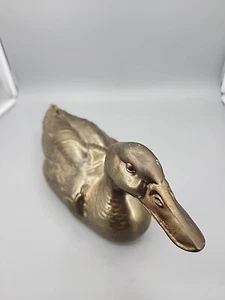 Vintage Brass Duck Figurine Xlarge 17" almost 5 lbs RARE - Imagen 1 de 9