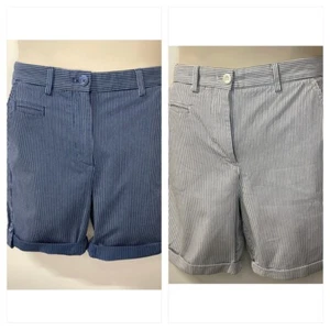 MARKS & SPENCER Ladies Cotton Rich Striped Shorts Sizes 6-24 Brand New - Picture 1 of 12