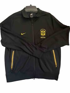 RARE Nike Brazil Soccer N98 Track Jacket “Brasil Black Pack” Vintage LE Men’s XL