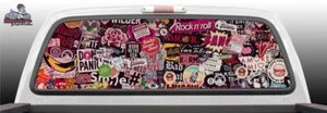 Sticker Bomb Stickers Perforated Vinyl Perf Rear Window Decal Graphic SUV Truck - Picture 1 of 2
