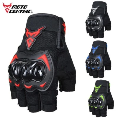 Guantes de Moto Medio Dedo Transpirables Ciclismo Protección Mitones Invierno Verano Foto 1 de 4