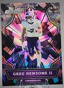 Greg Newsome /75 2021 Wild Card Rookie RC Black Cracked Ice Cleveland Browns SP - Imagen 1 de 2