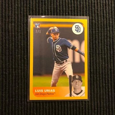 2019 TOPPS REFLECTION #31 LUIS URIAS *GOLD ROOKIE BORDER #1/1*  SAN DIEGO PADRES - Image 1 of 2