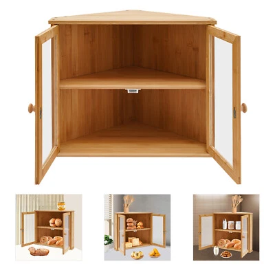 Corner Bread Display Case Storage Container Corner for Kitchen Countertop - Image 1 of 4