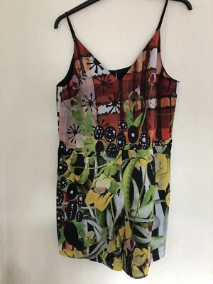 Nuevo con etiquetas Mono a cuadros ámbar Clover Canyon estampado floral, talla M Foto 1 de 3