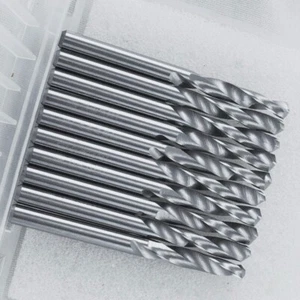 10pcs Solid Carbide Drill Bit 3.0mm 0. 118" 2-Flute Straight Shank K10 /SN1 - Picture 1 of 1