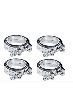 V G Parts 4 Pack of 3 Inch V Band Clamps with Flanges Male Female 4 PCS - Picture 1 of 4