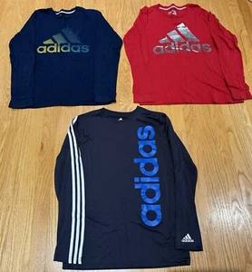 Lot of 3 boys Long sleeve Shirts Size L, Adidas Athletic Tee Back To school EUC - Picture 1 of 8