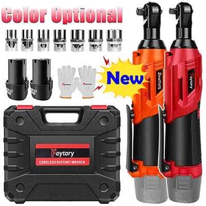 3/8In Cordless Electric Wrench 90° Right Angle Ratchet Wrenches 12V Rechargeable - Picture 1 of 18