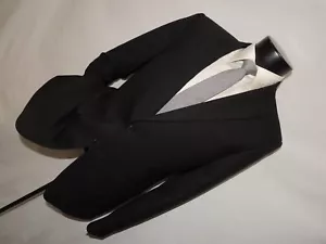 Neu ohne Etikett Givenchy Paris Herren schwarz 2 Knöpfe PEAK Revers Slim Fit Jacke Mantel 50-40 - Bild 1 von 15