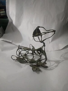 Modern Brutalist Wire Duck Sculpture OOAK Unique Odd Vintage Conversation Piece - Picture 1 of 5