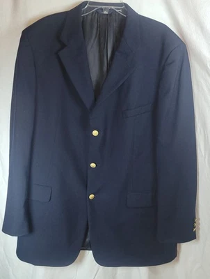 Blazer clásico para hombre 346 Brooks Brothers con botones dorados azul marino 48 largo de colección Foto 1 de 4