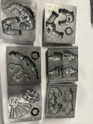 6 moldes originales Mattel Creepy Crawler Thingmaker People 1993 de colección raros Foto 1 de 4