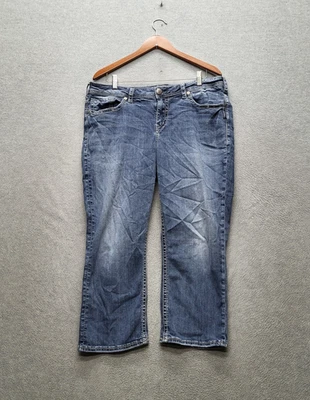 Pantalones de mezclilla Silver Jeans Co. para mujer 18 azules capri suki altos Foto 1 de 4