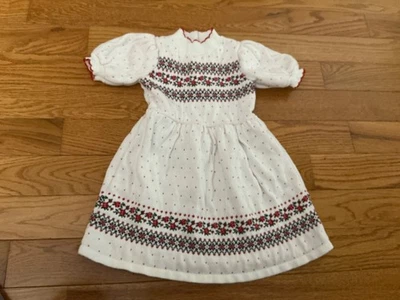 Vestido Suéter Tejido Algodón Isla Justa JANIE & JACK Niña Talla 5 Blanco con Rojo y Verde Foto 1 de 4