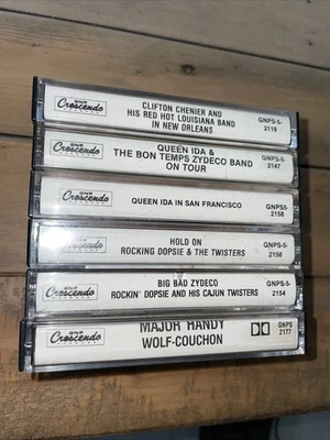Cajun Zydeco 6 cassette LOT Queen Ida Clifton Chenier Rocking Dopsie Major Handy - Image 1 of 4