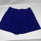 Trina Turk Los Angeles Shorts 2 Pleated Front High Waist Zip Back Royal Blue