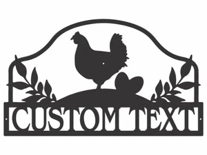 Metal Chicken Sign, Chicken Coop Sign, Custom Hen House Sign - Picture 1 of 3