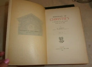 Memorials of Christie's Record of Art Sales from 1766 to 1896 Vol II Londong ant - Picture 1 of 12