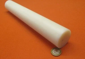 Nylon 6 Cast Round Rod, Natural  1.75" Dia (1 3/4") x 12" Length  - Picture 1 of 2