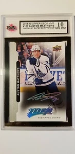 Auston Matthews 2018-19 MVP Silver Super Script #10/25 Hockey Card KSA Graded 10 - Picture 1 of 2