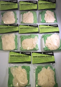 8 Pks Of HME #HME-GCG Game Cleaning Gloves w/Wrist & Shoulder Length & Wet Wipe - Picture 1 of 12