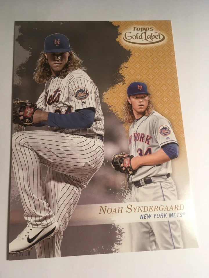2017 Topps Gold Label 5x7 Noah Syndergaard Mets 96 #'d 03/10 Class 1 Gold - Image 1 of 1