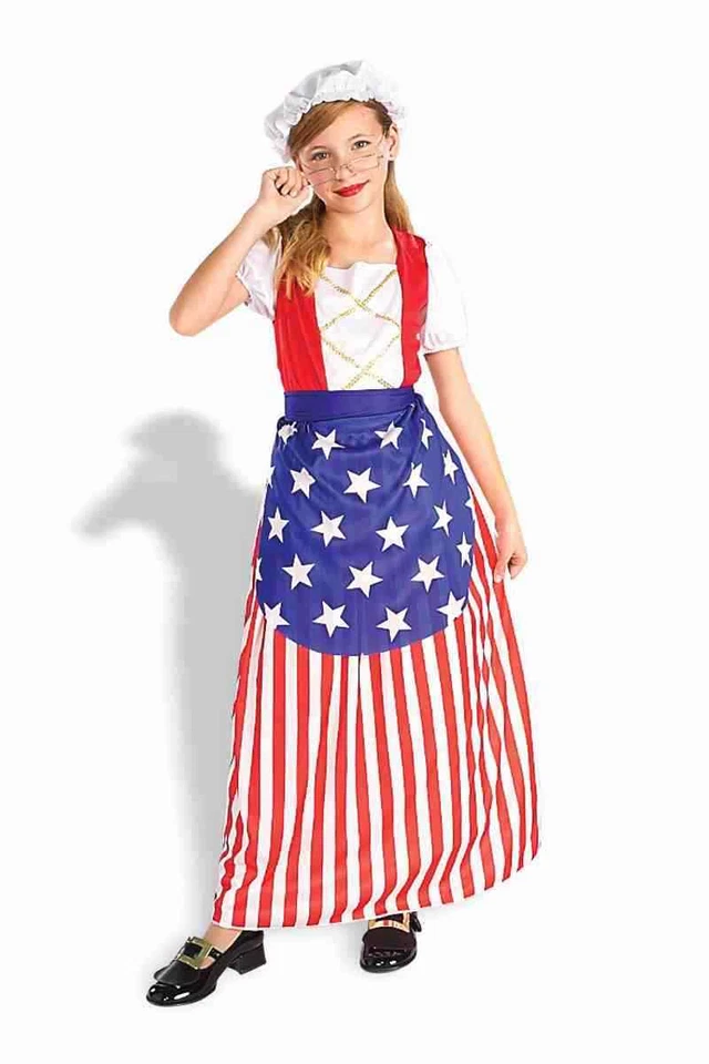 BETSY ROSS HÉROES EN HISTORIA LIBRO INFORME HALLOWEEN DISFRAZ NIÑO TALLA PEQUEÑA 4-6 Foto 1 de 1