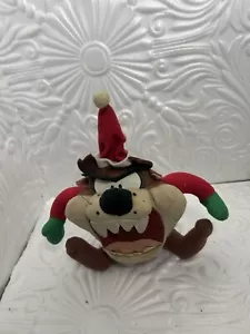 Peluche peluche giocattolo Looney Tunes Taz diavolo della Tasmania in costume da Babbo Natale - Foto 1 di 14